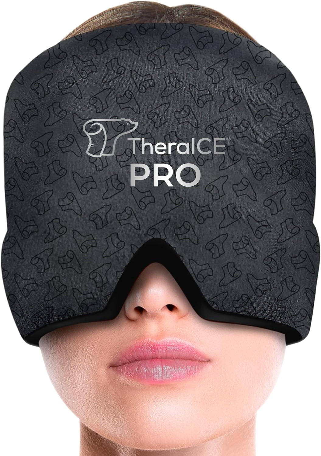 Migraine Relief Cap PRO, Headache Relief Cap, Ice Face Mask, Cold Compress Head Wrap for Tension Headache Relief, Stress & Hangover, Focuszone Technology Provides Extra Cooling & Pressure